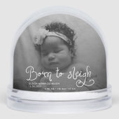 Born to Sleigh Baby Photo Birth Stats Christmas (正面)