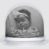 Born to Sleigh Baby Photo Birth Stats Christmas (正面)