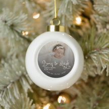 Born to Sleigh Baby Photo Birth Stats Christmas