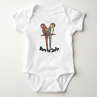 Born to Smile Parrot Baby Bodysuit ベビーボディスーツ