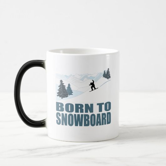 Born To Snownoard Winter Sports モーフィングマグカップ (左)