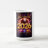 Born to Sparkle 2026 Disco Ball Happy New Year コーヒーマグカップ (中央)