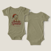 Born to Sparkle This Christmas Baby Shirt | Cute  (デザイン正面&裏面)