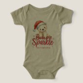 Born to Sparkle This Christmas Baby Shirt | Cute  (デザイン正面)