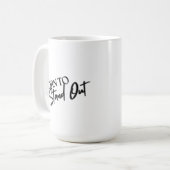 「Born to Stand Out」モチベーショナル・クォートデザイン コーヒーマグカップ (正面左)