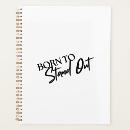 「Born to Stand Out」モチベーショナル・クォートデザイン プランナー手帳 (正面)