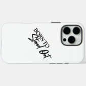 「Born to Stand Out」モチベーショナル 引用 デザイン Case-Mate iPhoneケース (裏面 (横))