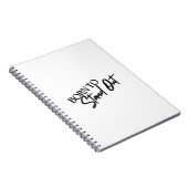 "Born to Stand Out” Motivational Quote Design  ノートブック (右側)