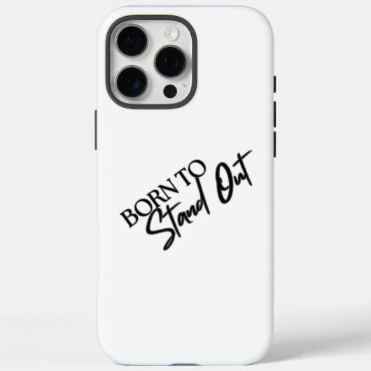 "Born to Stand Out” Motivational Quote Design Case-Mate iPhoneケース (裏面)