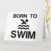 BORN TO SWIM カード (黄色い花)