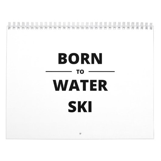 BORN TO WATER SKI カレンダー (カバー)