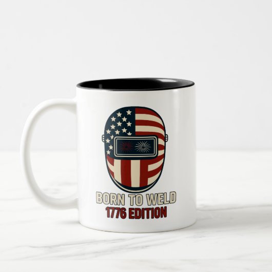 BORN TO WELD – 1776 Edition Mug ツートーンマグカップ (左)