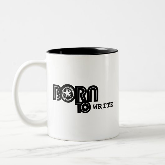 Born to Write - mug ツートーンマグカップ (左)