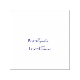 Born Together Twin Love Baby Shower セルフインキングスタンプ