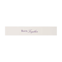 Born Together Twin Love Baby Shower 招待状ベリーバンド