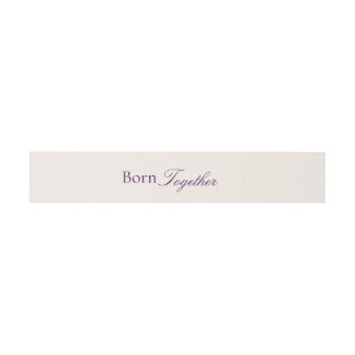 Born Together Twin Love Baby Shower 招待状ベリーバンド