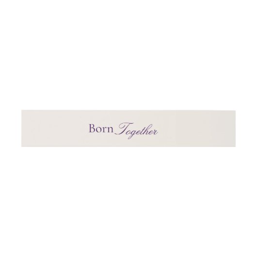 Born Together Twin Love Baby Shower 招待状ベリーバンド (フラット)