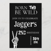 born TWO be wild. 2nd birthday invite 招待状 (正面)