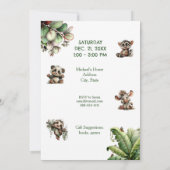 Born Two Be Wild Baby Safari Birthday Party 招待状 (裏面)