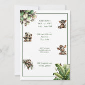 Born Two Be Wild Baby Safari Birthday Party 招待状 (裏面)