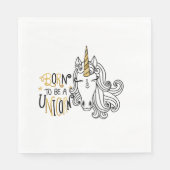 Born Unicorn Birthday スタンダードランチョンナプキン (正面)