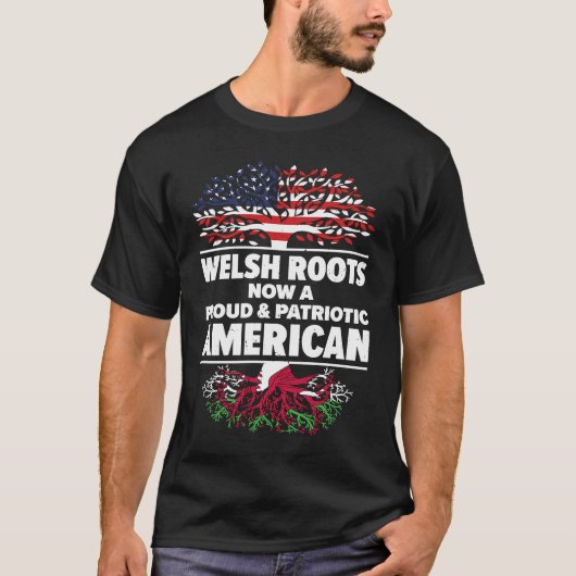 Born Welsh Wales American USA Citizenship 1 Tシャツ (正面)