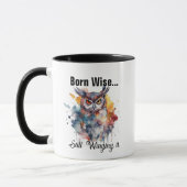 Born Wise Still Winging It - Owl Coffee Mug マグカップ (左)