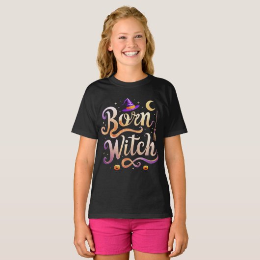 Born Witch  -  Halloween costume Tシャツ (正面フル)