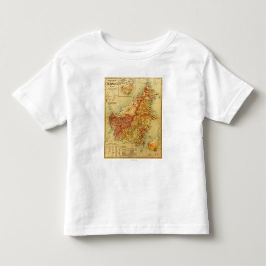 BorneoPanoramic MapBorneo トドラーTシャツ (正面)