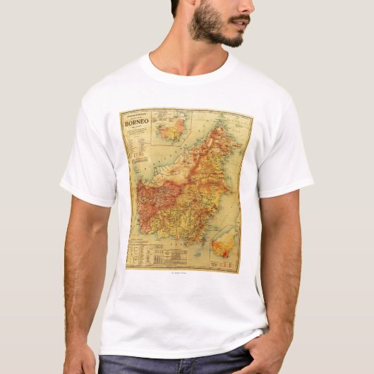 BorneoPanoramic MapBorneo Tシャツ (正面)