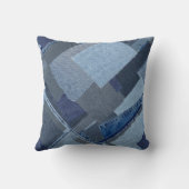 Boro Boro青いジーンのパッチワークのデニムShibori クッション (裏面)