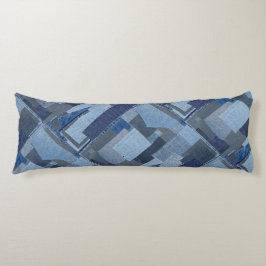 Boro Boro青いジーンのパッチワークのデニムShibori ボディピロー