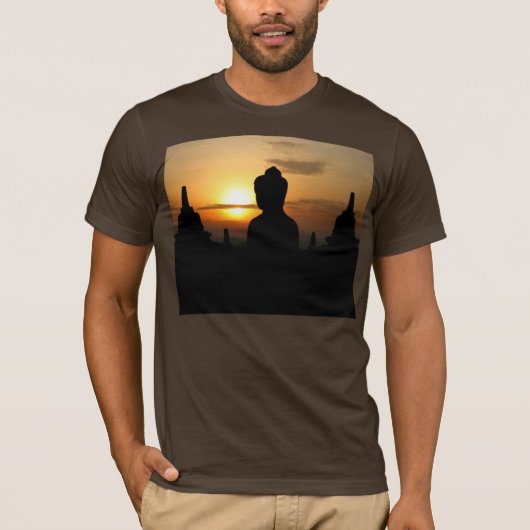 Borobudurの寺院のインドネシアのTシャツ Tシャツ (正面)