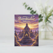 Borobudur Temple Indonesia ポストカード (スタンド正面)
