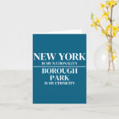 Borough Park New York Is My Nationality Ethnicity  カード (黄色い花)