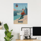 Borovets Bulgaria Snowboarding Travel Poster ポスター (ホームオフィス)