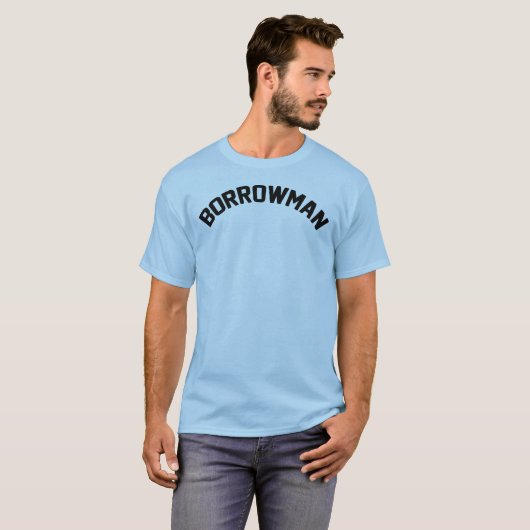 Borrowmanのオリジナルメンズ Tシャツ (正面フル)