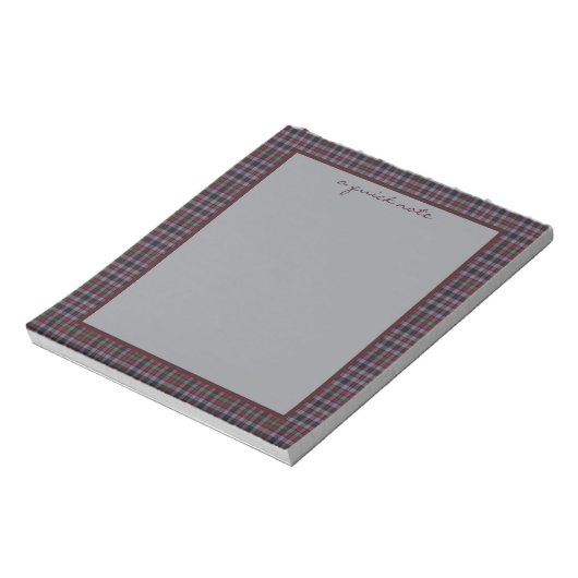 Borthwick Original Scottish Tartan Notepad ノートパッド (回転)