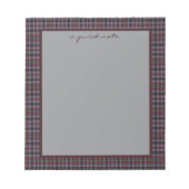 Borthwick Original Scottish Tartan Notepad ノートパッド (正面)