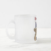 Bortjdauの第1青いTシャツおよびギフトに耐えて下さい フロストグラスマグカップ (左)