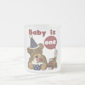 Bortjdauの第1青いTシャツおよびギフトに耐えて下さい フロストグラスマグカップ (中央)