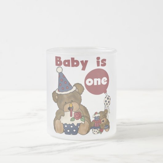 Bortjdauの第1青いTシャツおよびギフトに耐えて下さい フロストグラスマグカップ (中央)