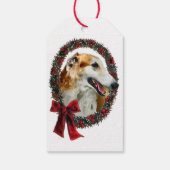 Borzoiクリスマスギフトタグ ギフトタグ (裏面)