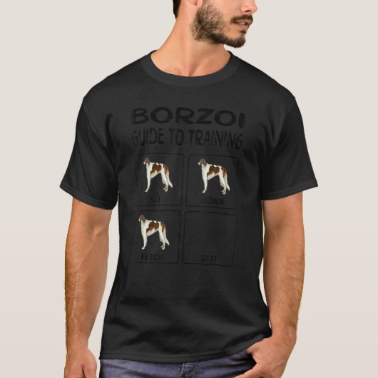 Borzoi犬の服従の訓練ガイド Tシャツ (正面)