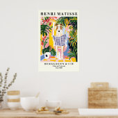 Borzoi Art Print Funny Bathroom Decor, Dog on ポスター (キッチン)