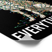 Borzoi Christmas I'm Fine Everything Is Fine ポスター (角)