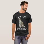 Borzoi Christmas I'm Fine Everything Is Fine  Tシャツ (正面フル)