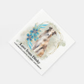 Borzoi Dogの結婚ナプキンと犬の写真 スタンダードランチョンナプキン (角)