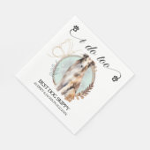 Borzoi Dogの結婚ナプキンと犬の写真 スタンダードランチョンナプキン (角)