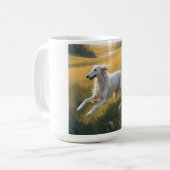 Borzoi Elegant Breed Coffee Mug コーヒーマグカップ (正面左)
